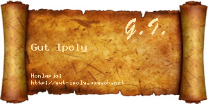 Gut Ipoly névjegykártya